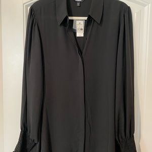Sheer long sleeve blouse